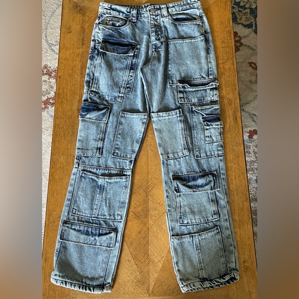 Men's Relaxed Fit Patchwork Jeans